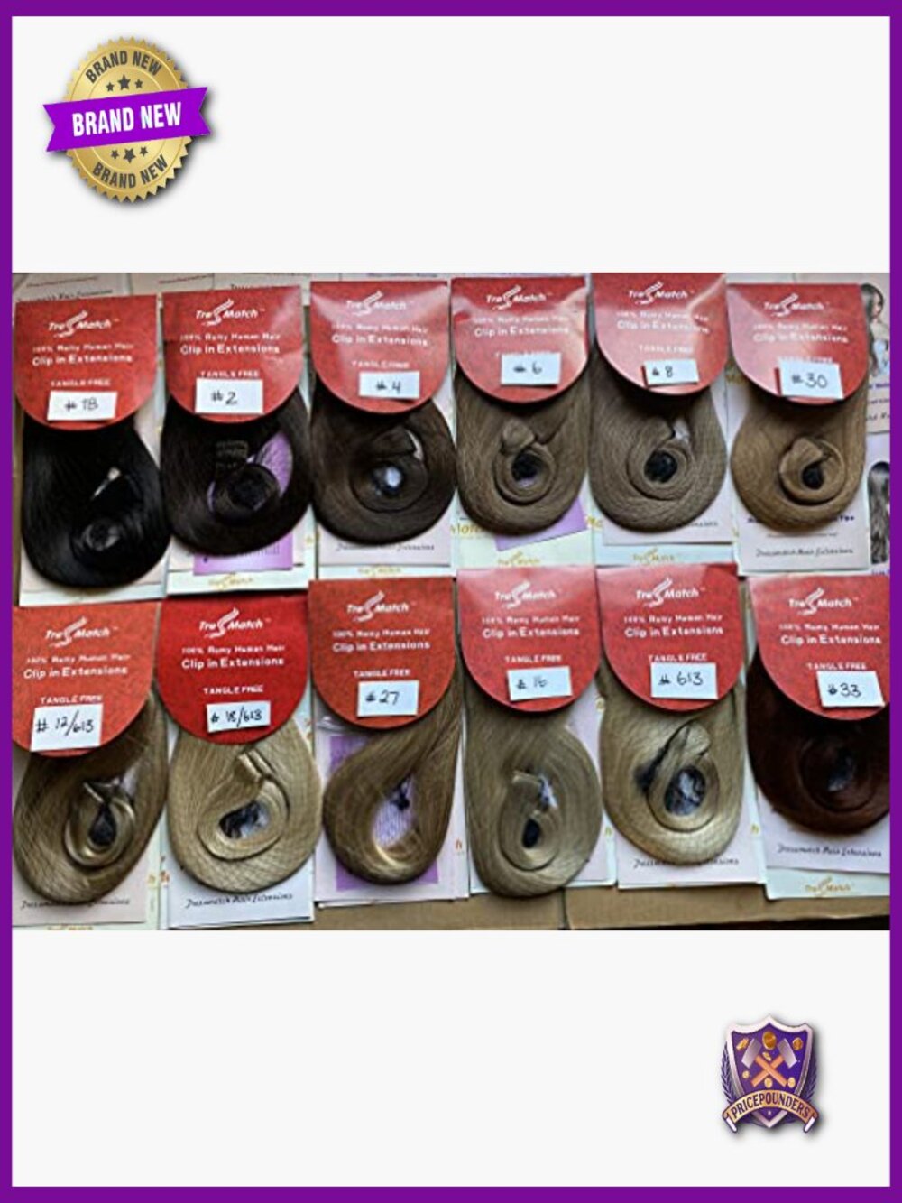 18" Remy Human Hair Clip In Extensions 9 Piece Full Head Set Thick Double Drawn - Picture 5 of 6